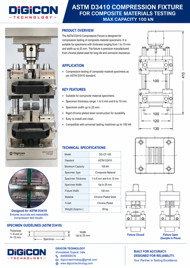 ASTM D3410 fixture branded Digicon catalogue cover